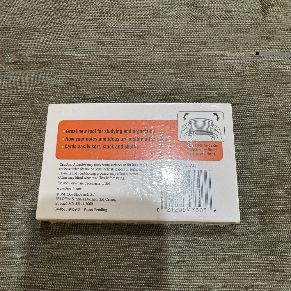 Vintage 3M Post-it Self-Stick Sortable Organizing Cards Cat 735AL Discontinued